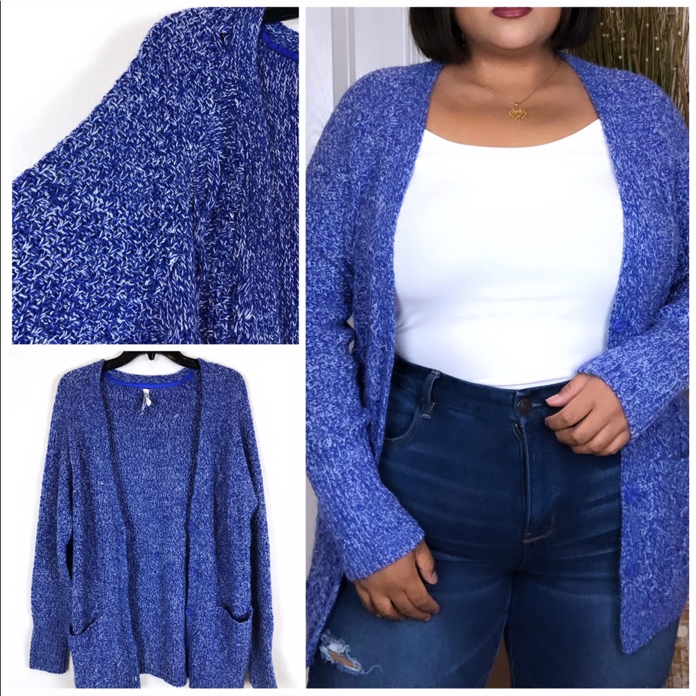 Heathered Blue Cardigan